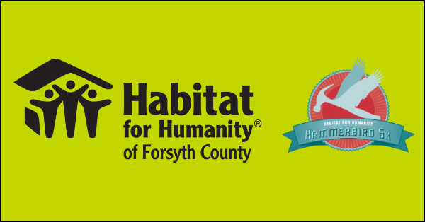 Logos of Habitat for Humanity of Forsyth County and Hammerbird 5K
